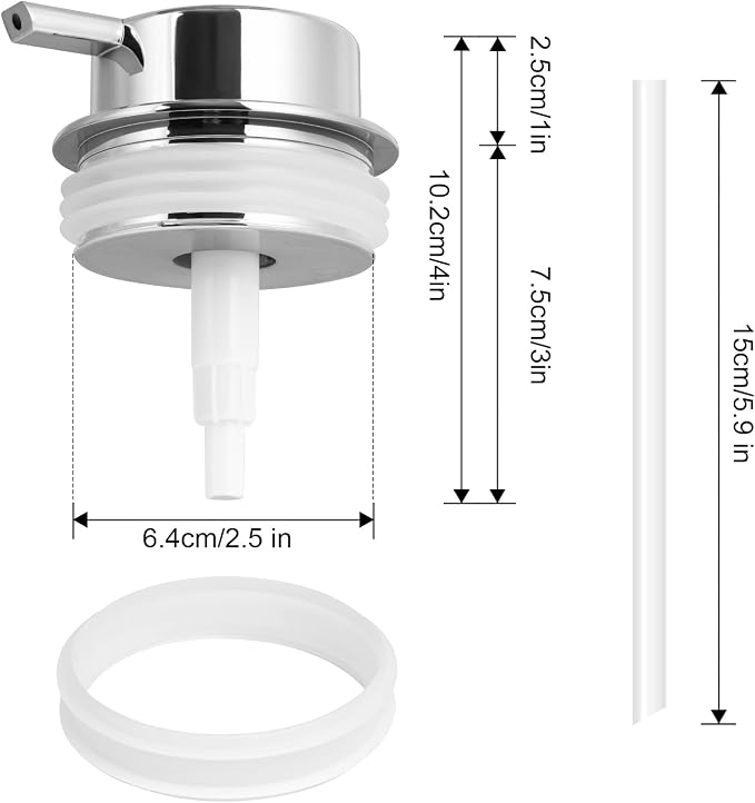 Liquid Soap Dispenser Pump 2pcsHead Replacement Spare Plastic Pump Bathroom - Image 3