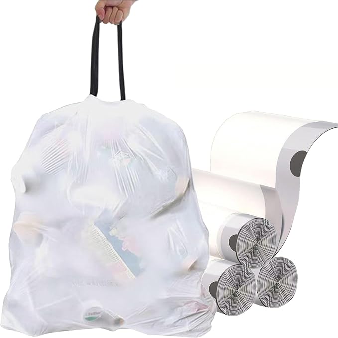 Ultra thick heavy duty Plastic 16 gallon no tear open drawstring trash bags by goodfinely