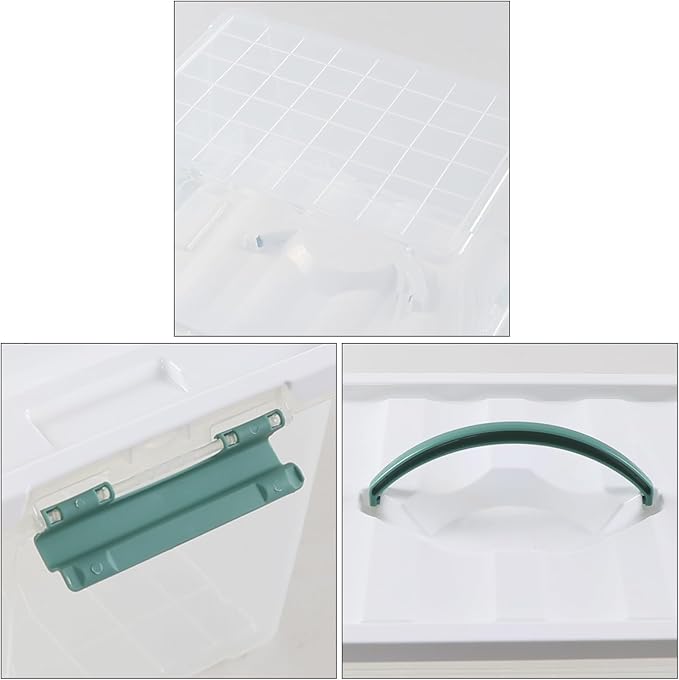 6-Pack Clear Storage Latch Bins, 14 L Plastic Storage Boxes - Image 3