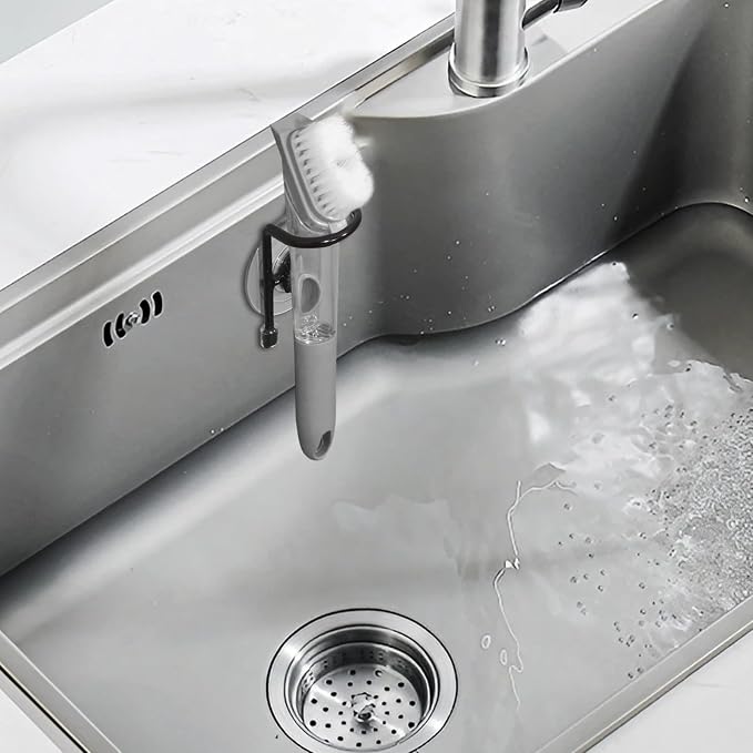 Sink Brush Holder, Magnetic Kitchen Sink Caddy Holder, Soap Dispensing Palm - Image 4