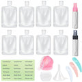 17 Pack Travel Pouches for Toiletries, TSA Approved, Travel Size Portable by SEQUHITKU