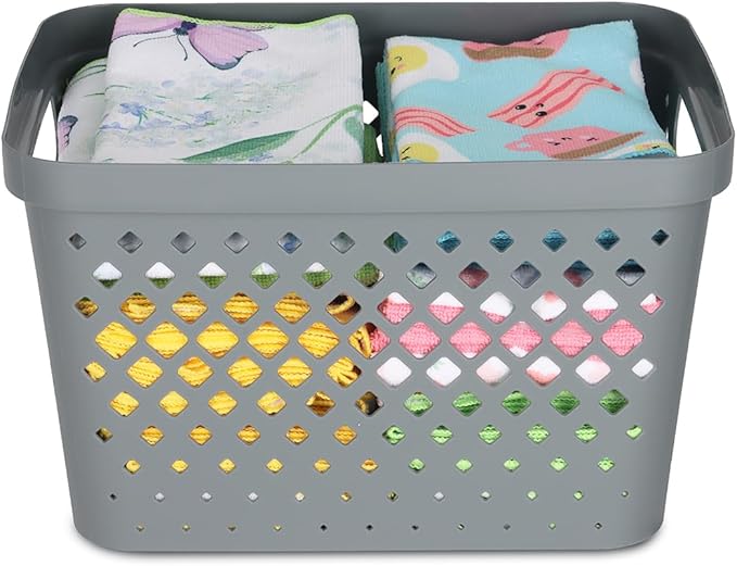 Glad Plastic Storage Basket Set, Value Pack of 6 | Open Storage Bins - Image 4