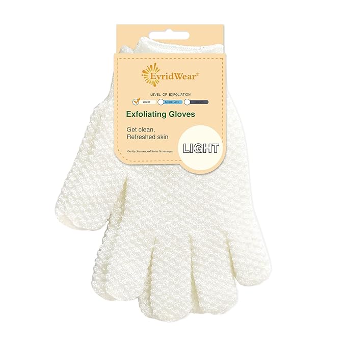 Evridwear Exfoliating Dual Texture Bath Gloves by Evridwear