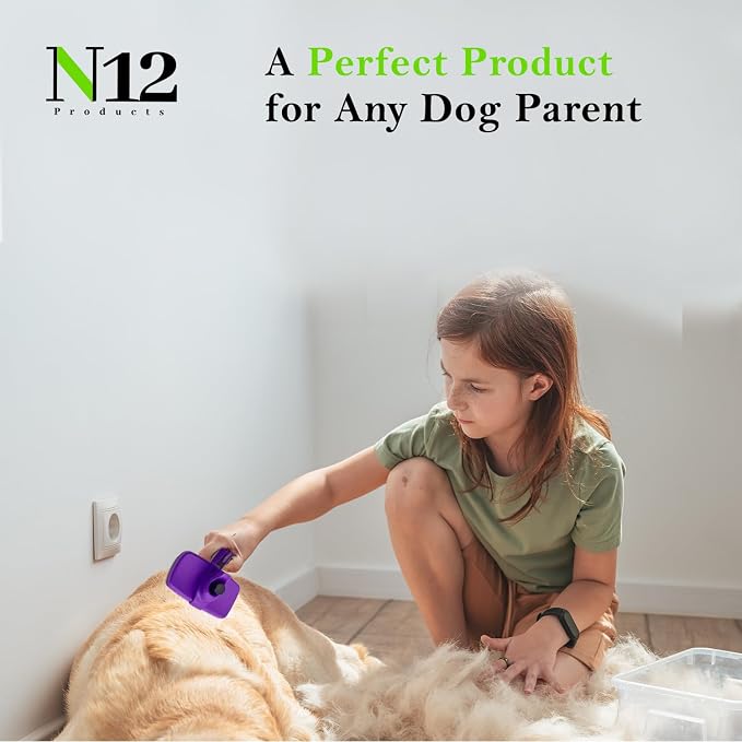 N12 Cat, Dog Hair Remover/Lint Roller and Grooming Hair Bush Combo – Pet Fur - Image 4