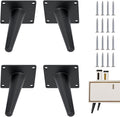 4PCS 4 Inch Matte Black Tapered Angled Legs by IURRDOP