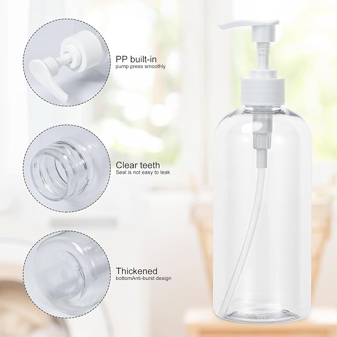 Pump Bottle Shampoo Pump Dispenser, Yebeauty Shampoo Bottles - Image 3