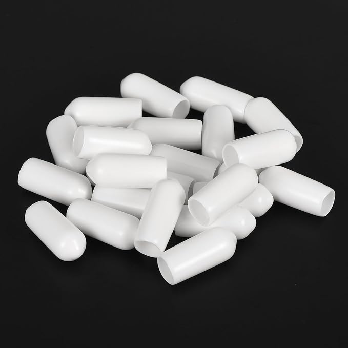 uxcell 20pcs Rubber End Caps 6mm ID Vinyl Round End Cap Cover Screw Thread - Image 4