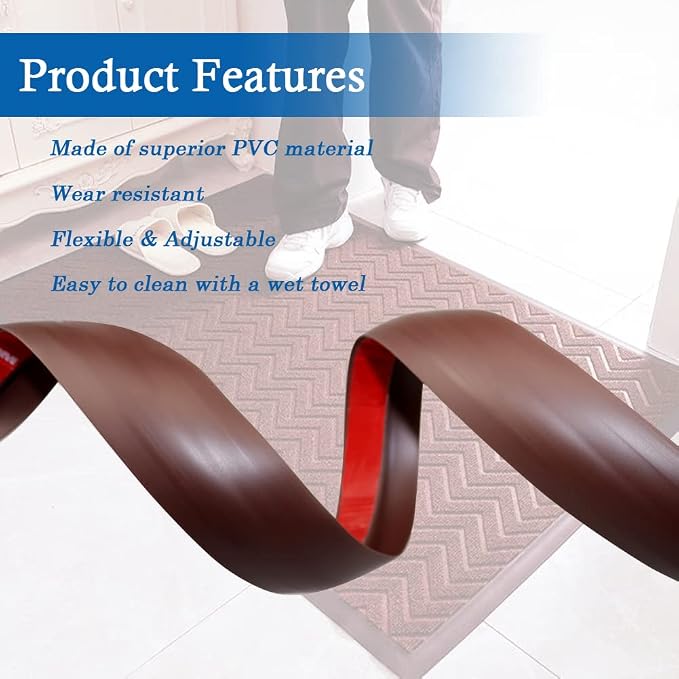 Floor Transition Strip Self Adhesive Carpet & Flooring Transitions Edging Trim - Image 3