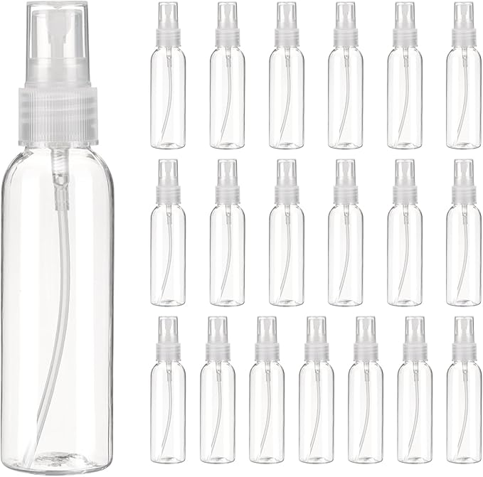 uxcell 20Pack Spray Bottles, 2Oz/60ML Reusable Clear Empty Mist Plastic Mini by uxcell