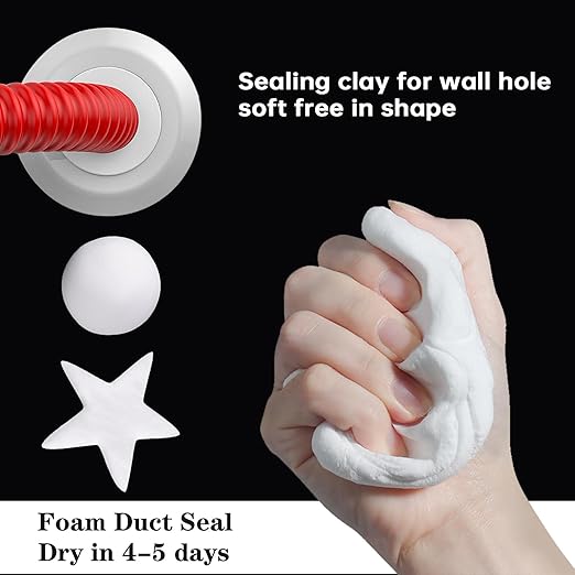Pack of 8 White Seal Putty Waterproof Duct Seal Repair Sealing Clay, Quick - Image 2