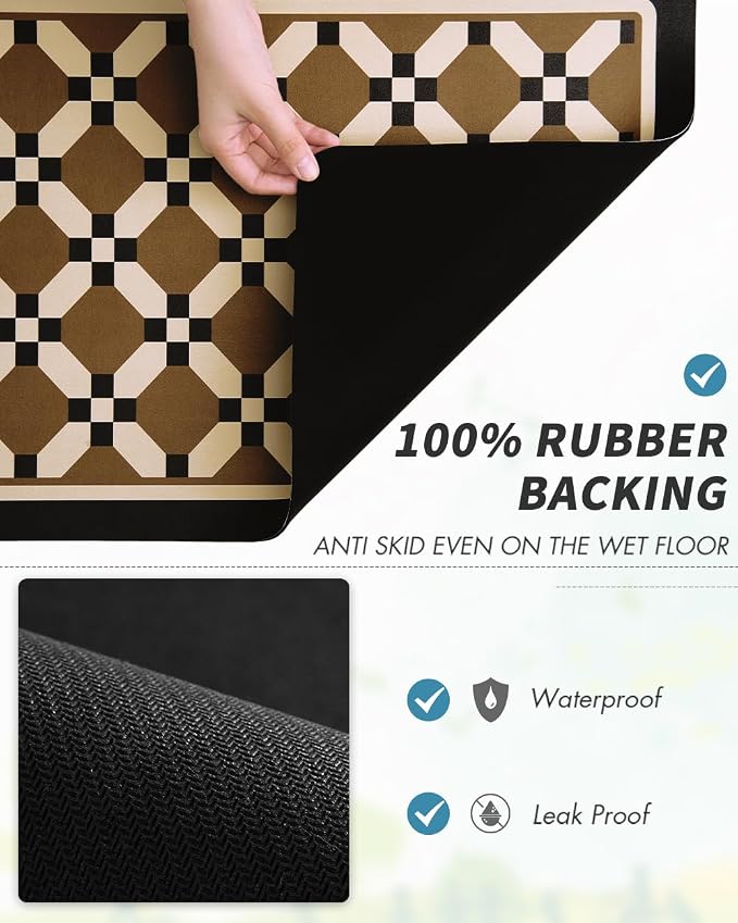 AMOAMI Coffee Mat Hide Stain Rubber Backed Absorbent Dish Drying Mat - Image 5