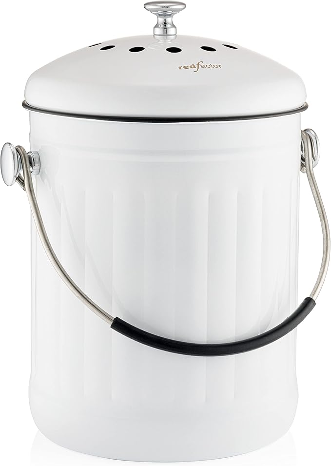 RED FACTOR Premium Compost Bin for Kitchen Countertop by REDFACTOR
