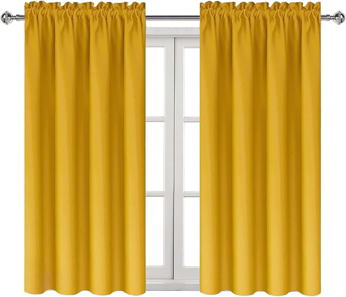 DWCN Yellow Room Darkening Blackout Curtains - Image 9