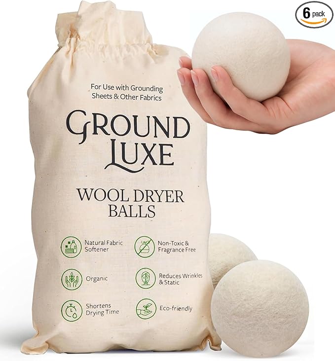 GroundLuxe Premium New Zealand Wool Dryer Balls by GroundLuxe