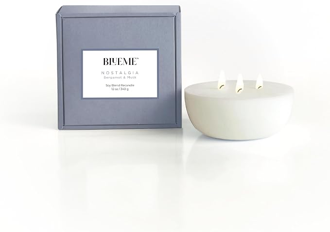 New BLUEME Wellness Candle Wax Refill, Contains Essential Oil, Sustainable by BluemeFragrances