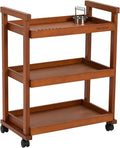 MEEDEN Art Supplies Cart, Walnut 3-Tier Multifunctional Art Storage Cart by MEEDEN