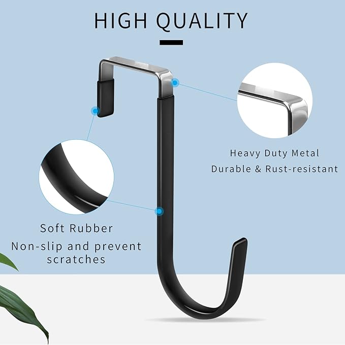 FYY Over the Door Hooks, 6 Pack Door Hangers Hooks - Image 3