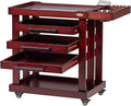 MEEDEN Art Supply Storage Cart, 5 Tier Solid Beech Wood Utility Rolling Cart by MEEDEN