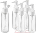 5 Pack 3.4 Oz/100ml Travel Pump Bottle TSA Approved Empty Plastic Pump Bottles by wowang