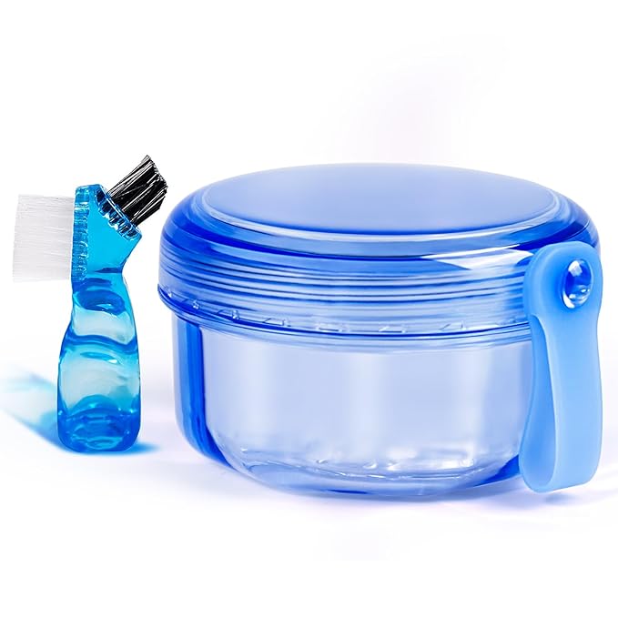 Leak Proof Portable Denture Bath Case Denture Cleaning Cup, False Teeth Holder - Image 9