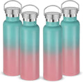Neihepal 20 oz Insulated Water Bottles Bulk 4 Pack, Stainless Steel Double Wall by Neihepal