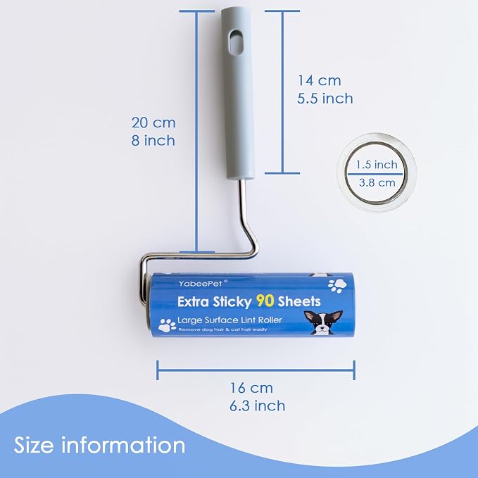 Extra Sticky Large Lint Roller Refills, 6.3'' Giant Lint Roller Refills - Image 3