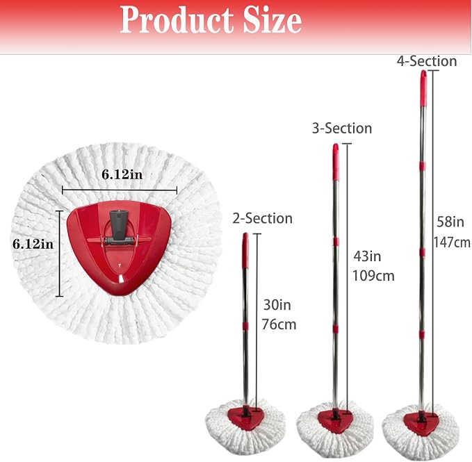 Spin Mop Replacement Head Mop Replace Head Compatible - Image 3
