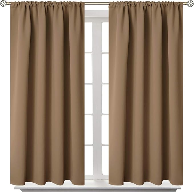 BGment Taupe Blackout Curtains 45 Inches Length by BGment