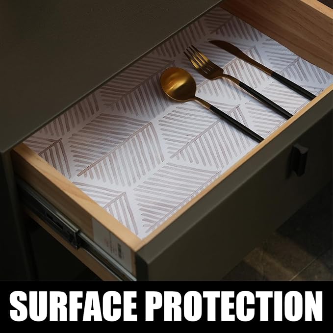 Shelf Liners for Kitchen Cabinets, Non-Adhesive and Strong Non-Slip Waterproof - Image 5