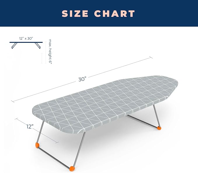 Tabletop Ironing Board with Folding Legs, Small Ironing Board with Thick Cotton - Image 5