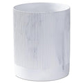 Polytree White Marble Stripe Wastebasket, Round Bathroom Trash Can 2.5 Gallon by Polytree