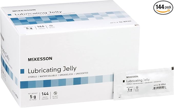McKesson Lubricating Jelly, 5 g Water Based Non-Sticky Lube, Water Soluble by McKesson