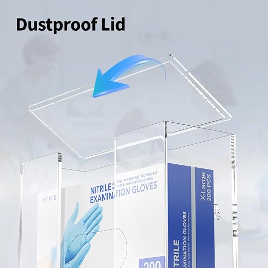 HIIMIEI Acrylic Glove Dispenser Wall Mount, Capacity Of 3 Glove Boxes - Image 3