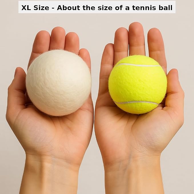 Wool Dryer Balls – 4XL Pack + 2 Essential Oils – 100% Pure New Zealand Wool – - Image 7