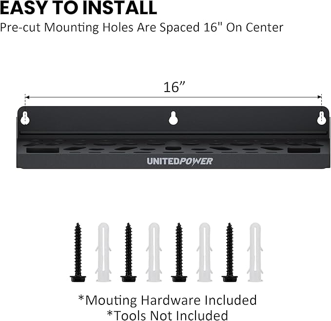 UNITEDPOWER Wall Mount Tool Storage Rack, Screwdriver Holder, Pliers Organizer - Image 6