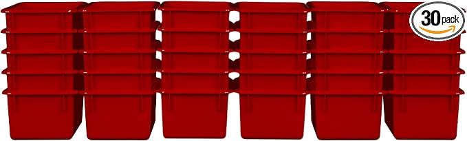 Wood Designs Cubby Storage Bin, Heavy Duty Plastic Containers by Unknown