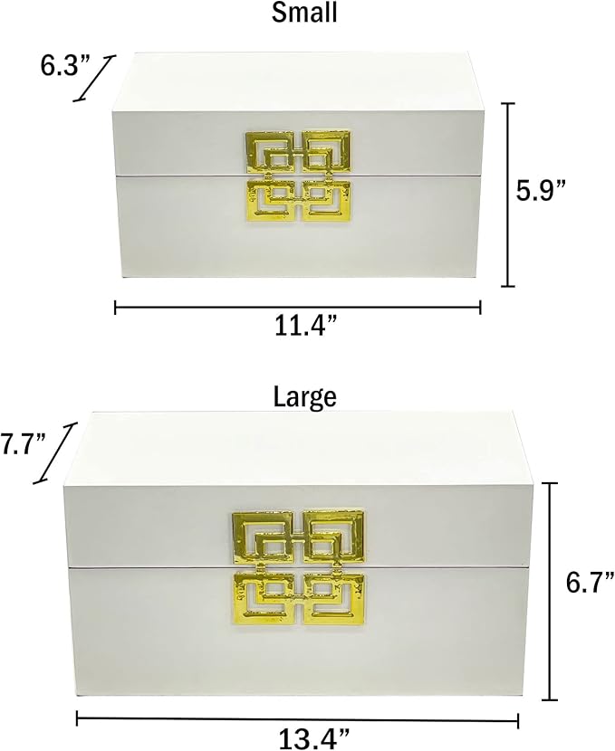 Galt International Large & Small Decorative Storage Box w/Hinged Lid - Image 9