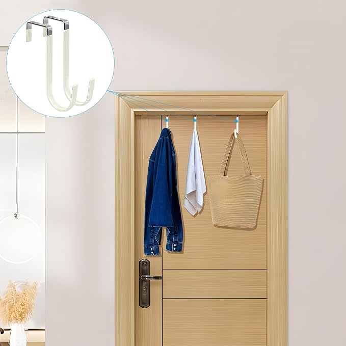 FYY Over The Door Hooks, 4 Pack Door Hangers Hooks - Image 6