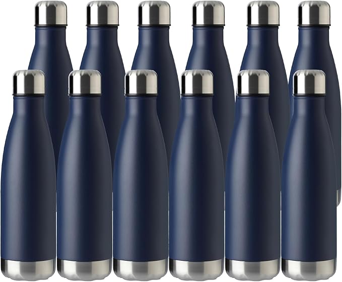 MEWAY 17oz Sport Water Bottle 12 Pack Vacuum Insulated Stainless Steel by MEWAY