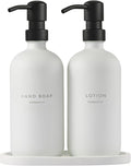 MaisoNovo Soap Dispenser 3-Piece Set | 16.9oz White Bottles by MaisoNovo-TheArtofSustainableLiving