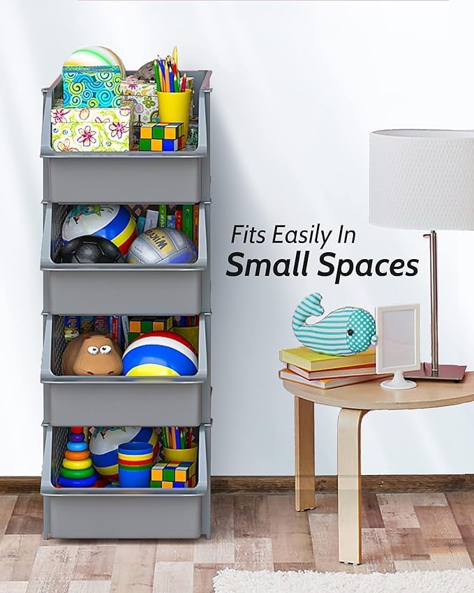 Skywin Plastic Stackable Storage Bins - Image 6