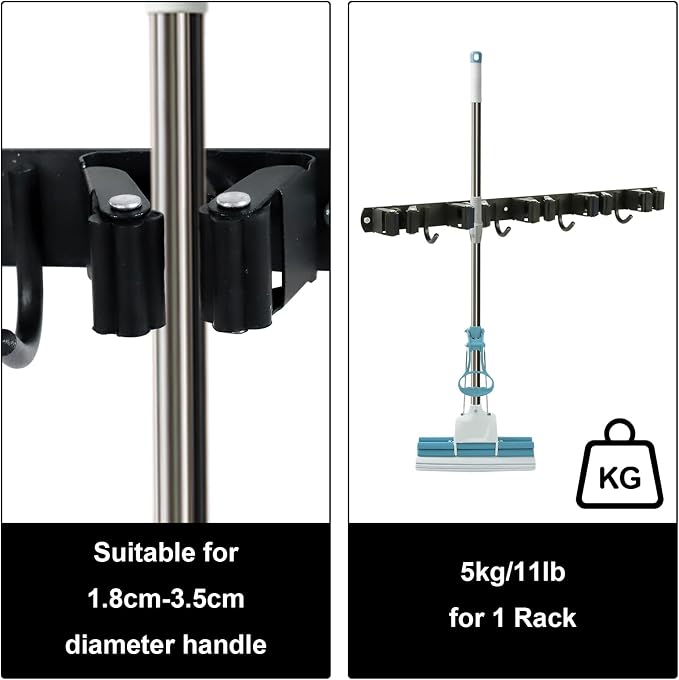 Broom and Mop Holder Wall Mount - Image 3