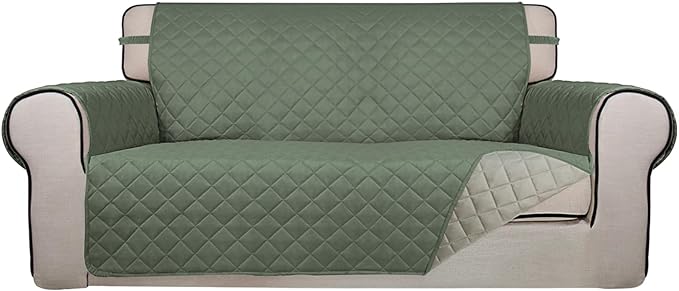 PureFit Reversible Quilted Sofa Cover, Water Resistant Slipcover Furniture by PureFit