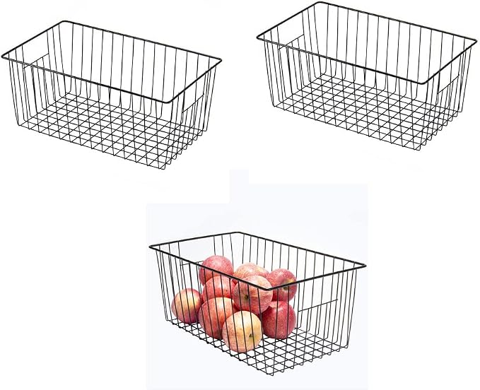 16inch Freezer Wire Storage Organizer Baskets, Household Refrigerator Bins by Y.Z.Bros