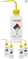 4pcs of Isopropanol Wash Bottles, Narrow Mouth, Self-Venting Safety Wash Bottles by LABINVO