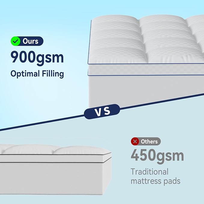 Mattress Topper Twin XL Mattress Pad Cover Mattress Protector - Image 5