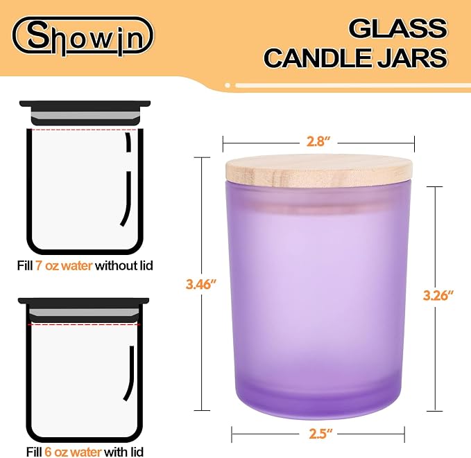 Thick Candle Jars for Making Candles 12 Pcs, 7 OZ Empty Jars - Image 2