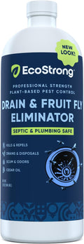 Fruit Fly Drain Treatment | Drain Fly Eliminator | Eliminates Gnats, Sewer by EcoStrong
