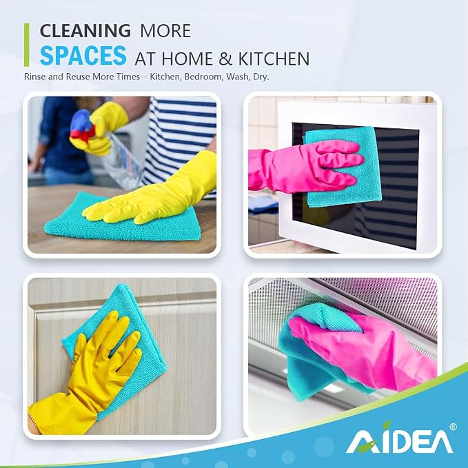 AIDEA Microfiber Cleaning Cloth-12PK, Soft Microfiber Towels - Image 7
