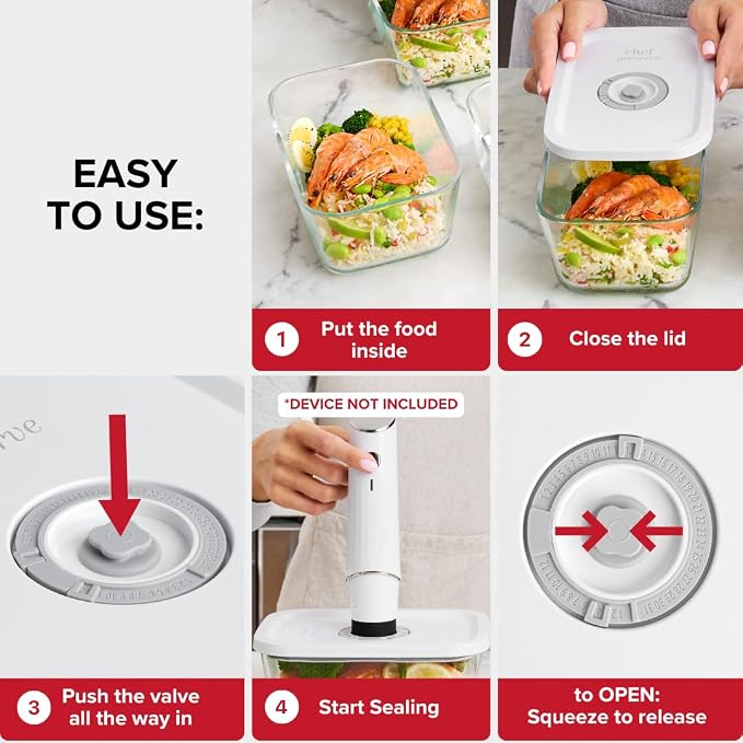 Chef Preserve Glass Vacuum Seal Containers - Image 5